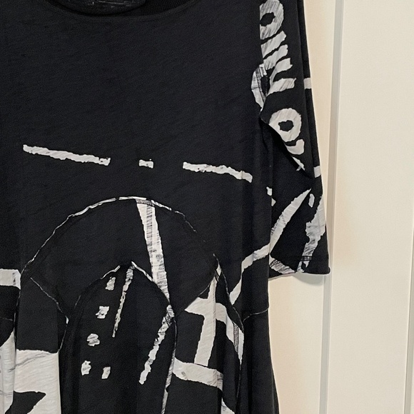 LAST CALL: RUNDHOLZ Black 2022 Graphic Lantern Dress Cotton Pockets NWT Sz M - Picture 3 of 11